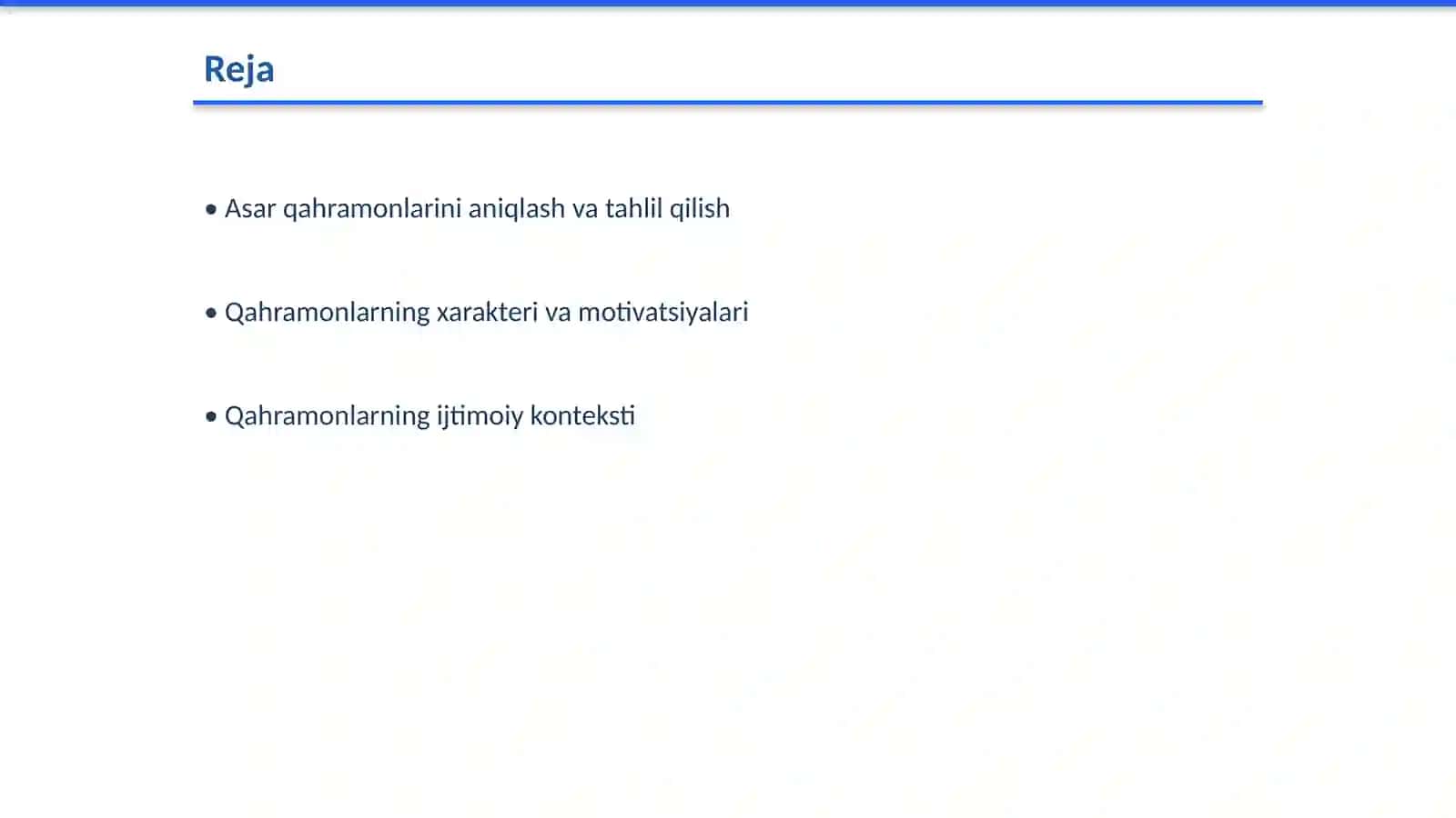 Asar qahramonlari ustida ishlash 2