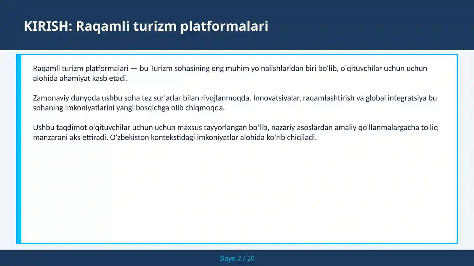 Raqamli turizm platformalari 2