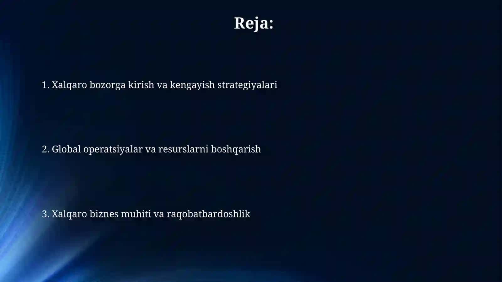Xalqaro biznes strategiyalari 2