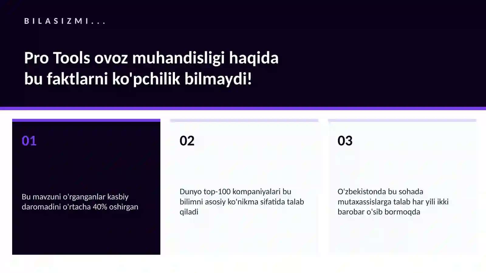 Pro Tools ovoz muhandisligi 2