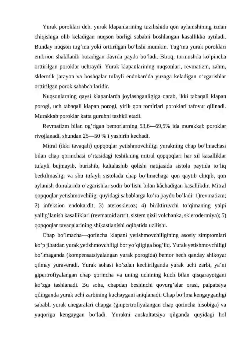 Yurak poroklari 2