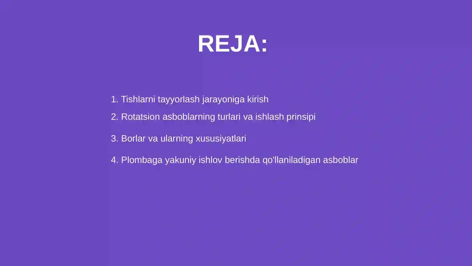 Tishlarni tayyorlashda qo'llaniladigan rotatsion asboblar 2