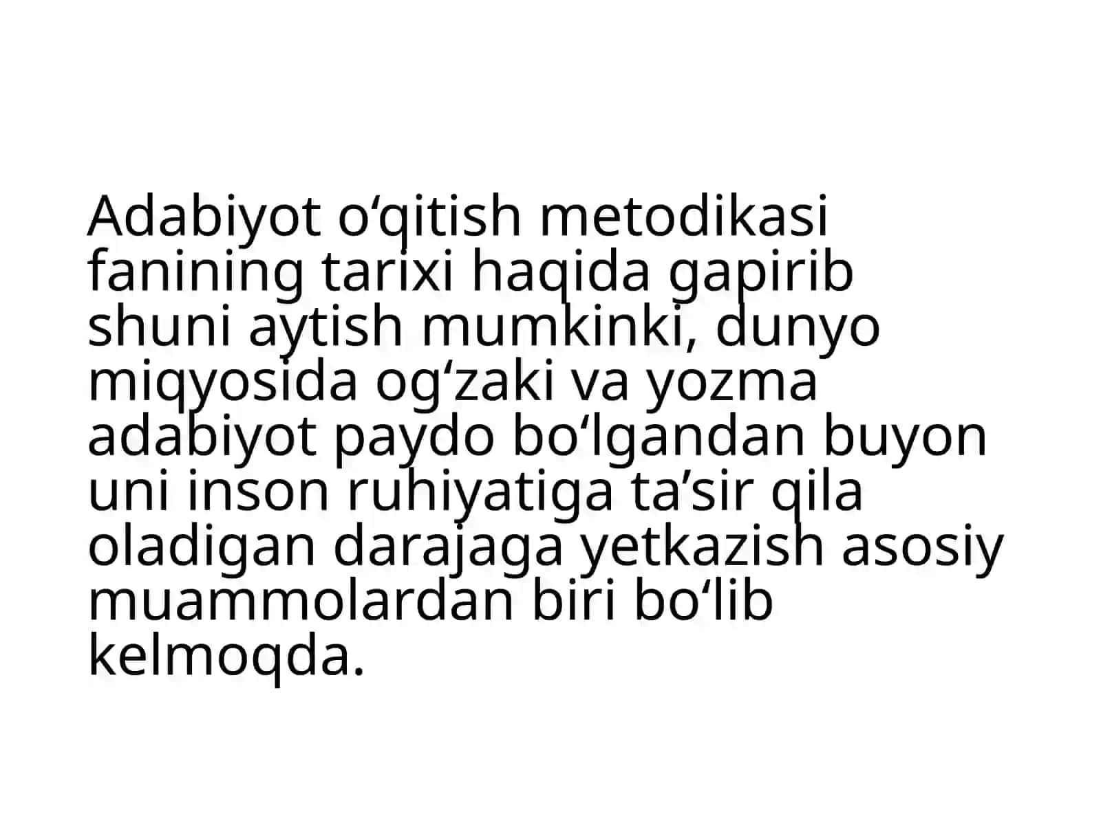 Adabiyot o'qitish metodikasining tarixiy tarqqiyot yo'li 2