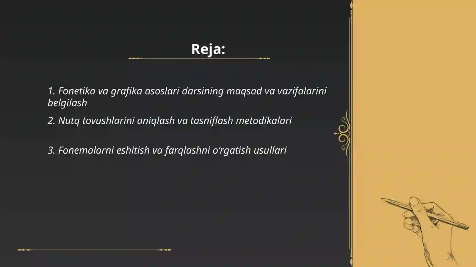 Fonetika va grafika asoslarini õrgatish metodikasi 2