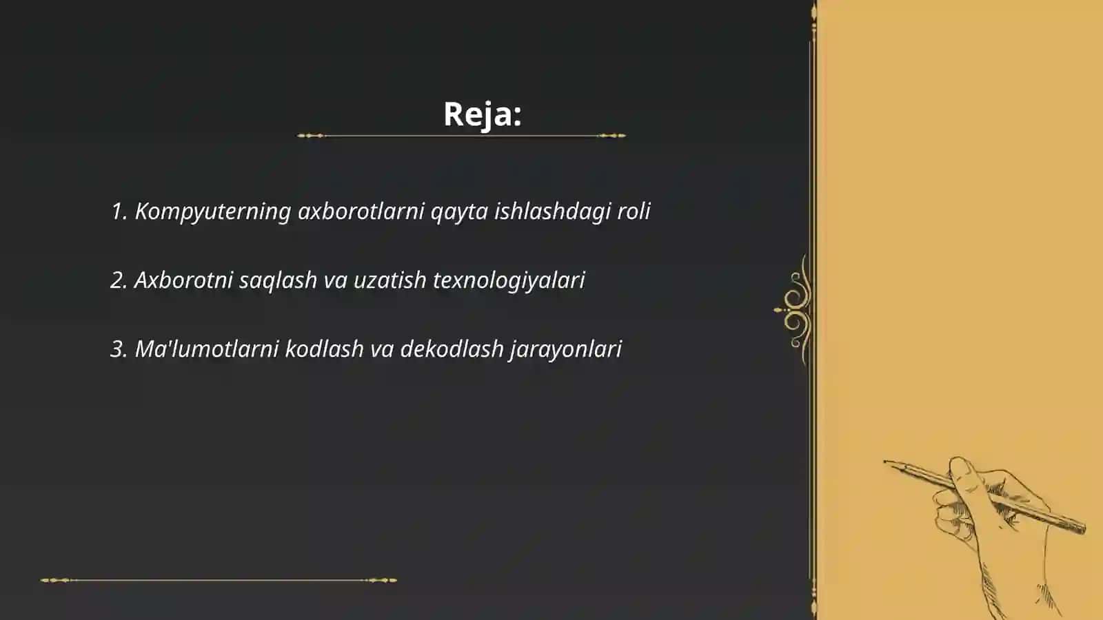 Kompyuter va ularning axbarotlarga ishlov berish jarayonidagi orni 2