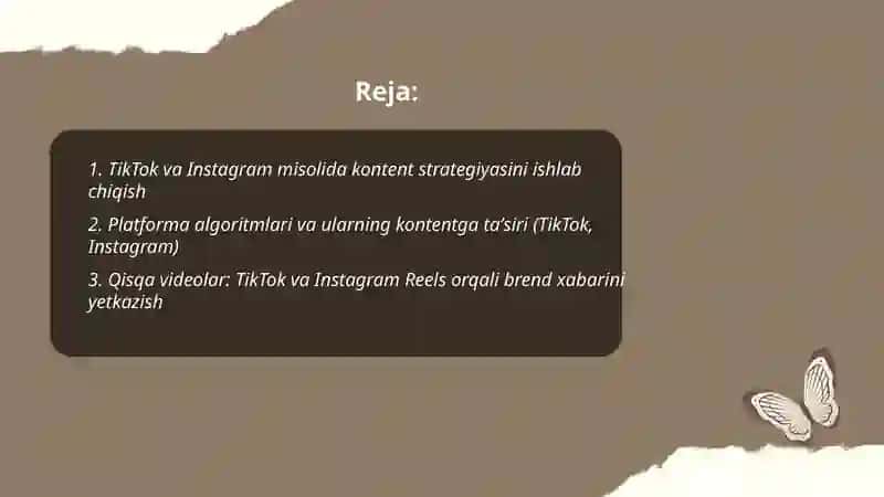TikTok va Instagram misolida marketing kontenti 2