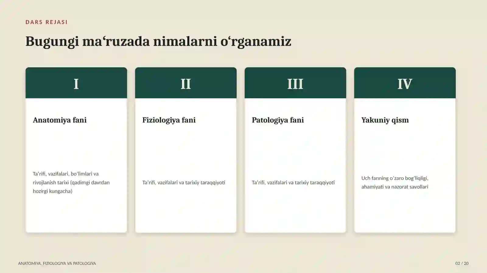 Tibbiyot Texnikumi 80 Daqiqalik Ma'ruza 2