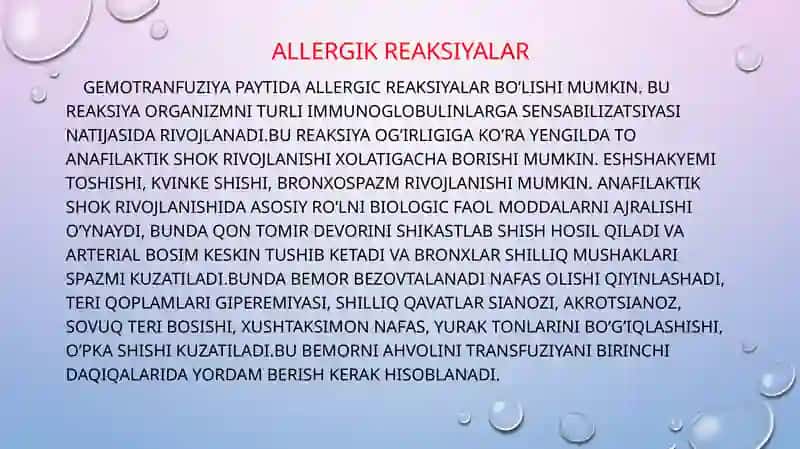 Allergik reaksiyalar 2