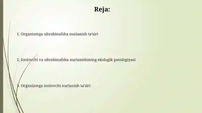 Ekalogik patalogiya radiotsion va ultrabinafsha nurlarning organizimga tasiri 2