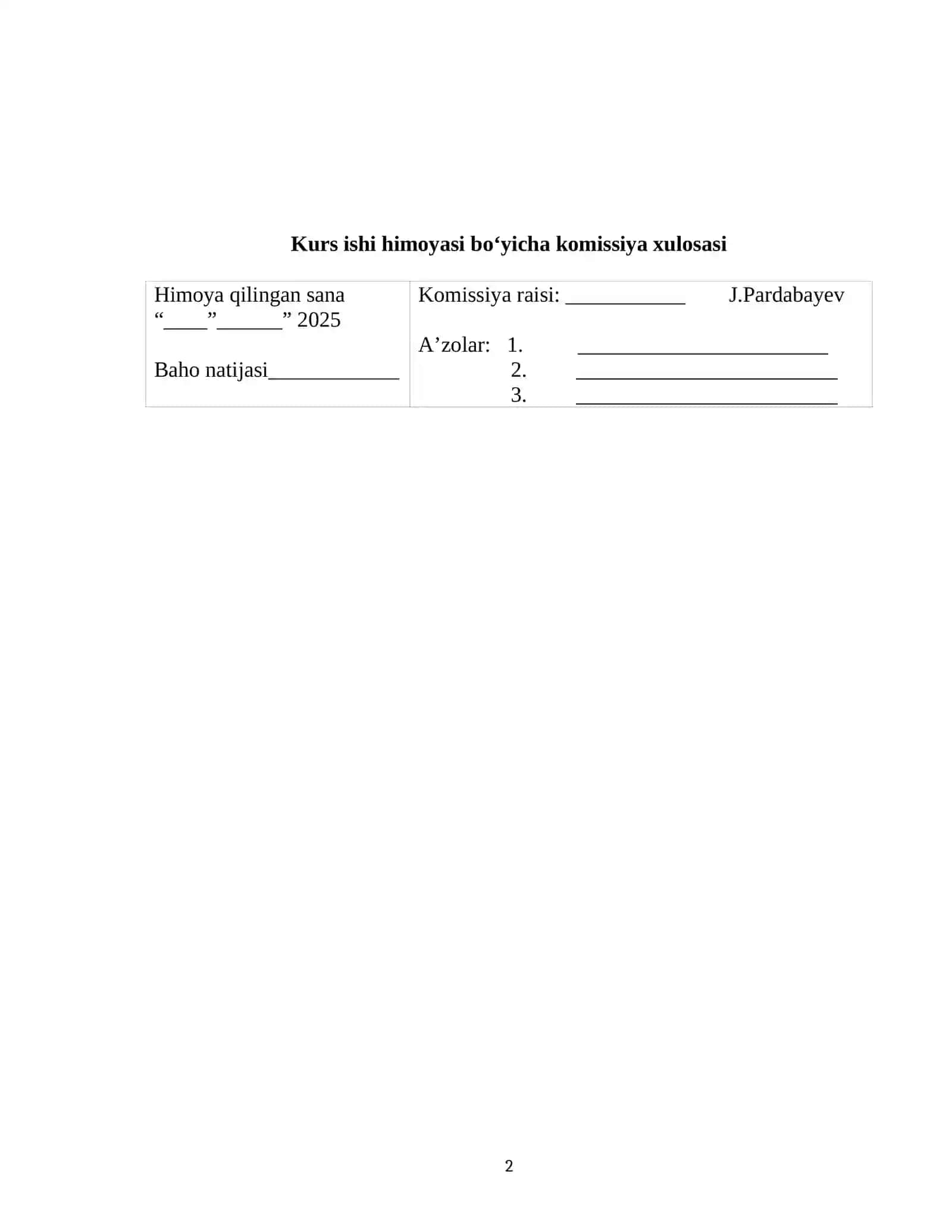 UMUMUIY PEDAGOGIKA FANIDAN TAYYORLAGAN KURS ISHI 2