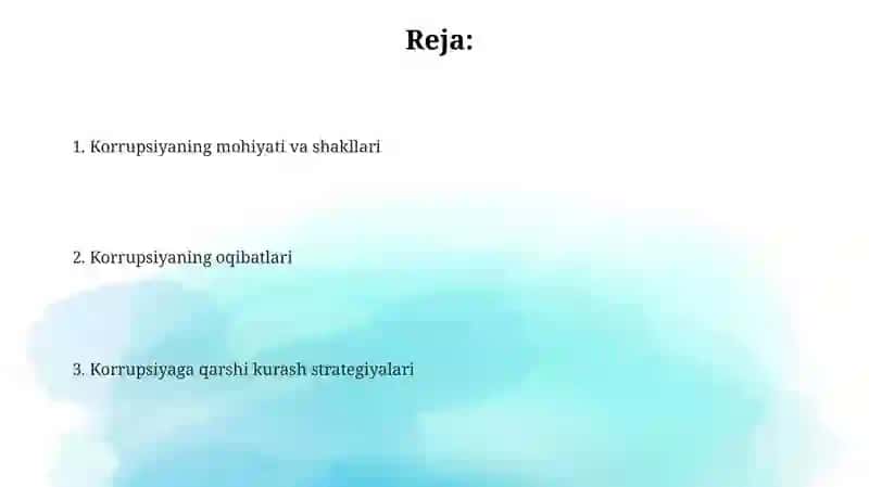 Korrupsiyaning mohiyati va shakllari 2