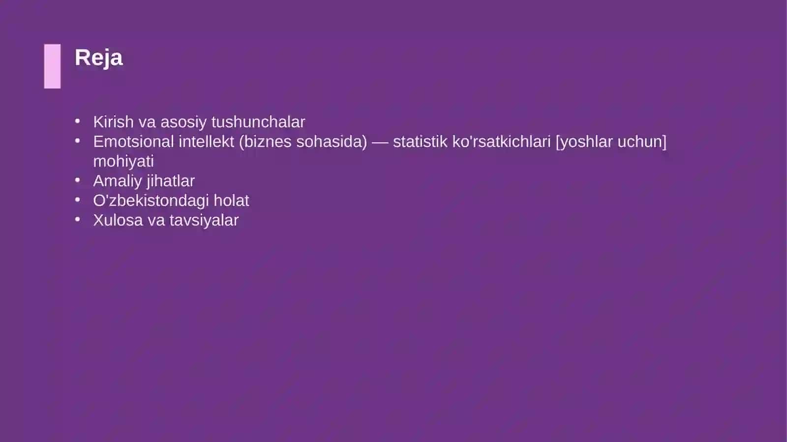 Emotsional intellekt (biznes sohasida) — statistik ko'rsatkichlari [yoshlar uchun] 2