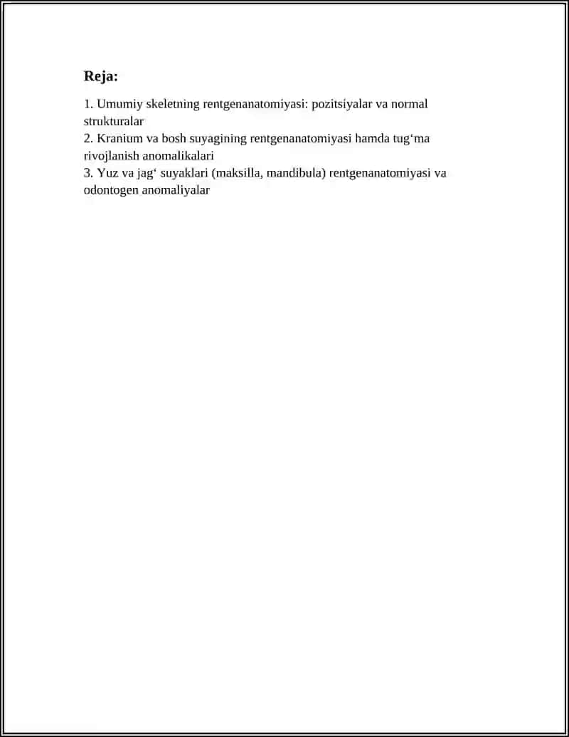 SKELET SUYAKLARINING RENTGENANATOMIYASI 2