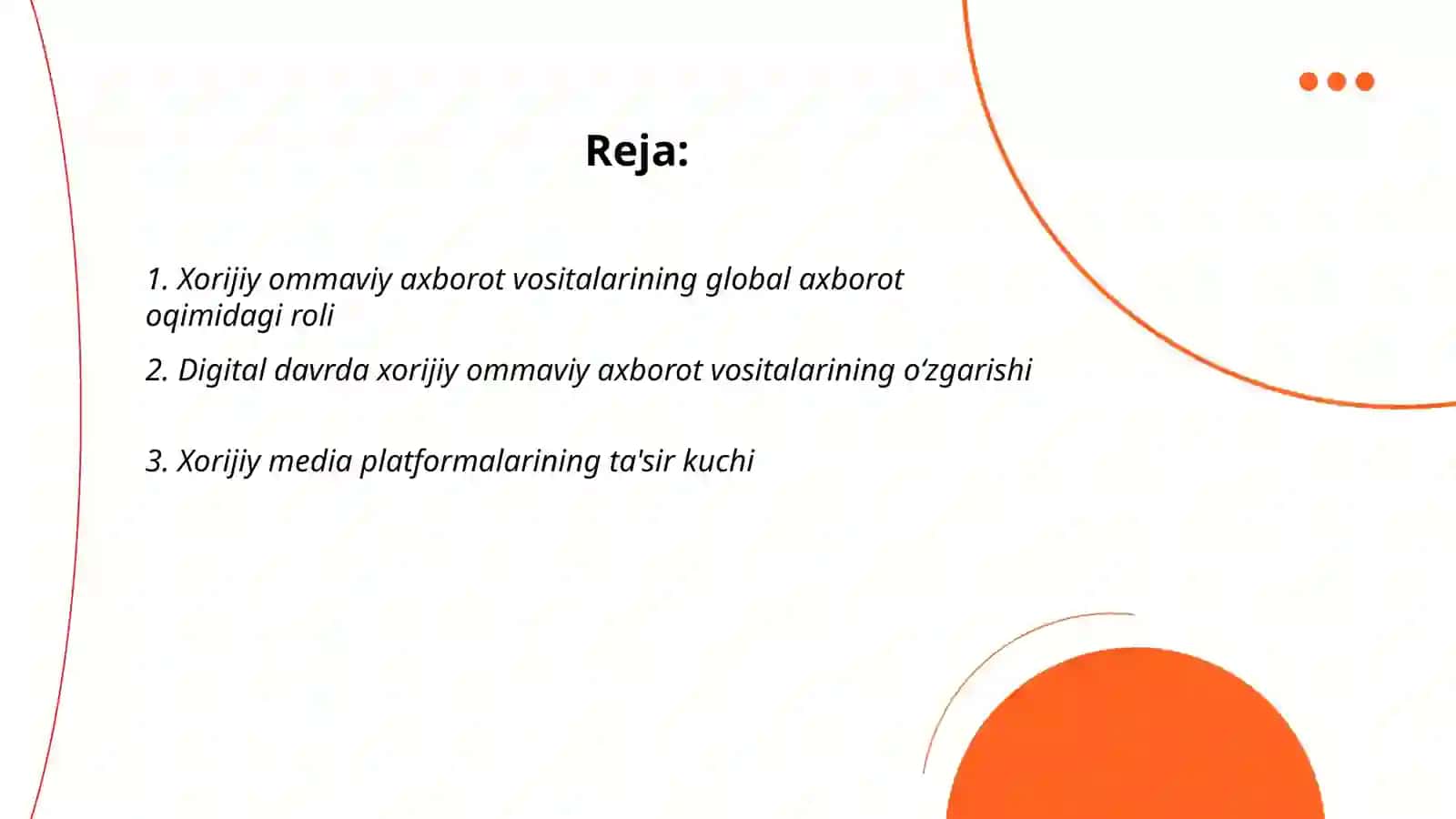 Xorijiy ommaviy axborot vositalarini media zamondagi o'rni 2