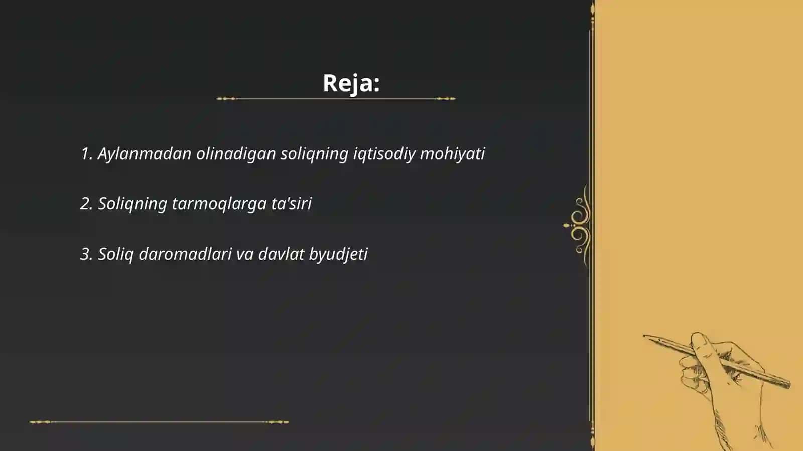 Aylanmadan olinadigan soliqning iqtisodiy mohiyati 2