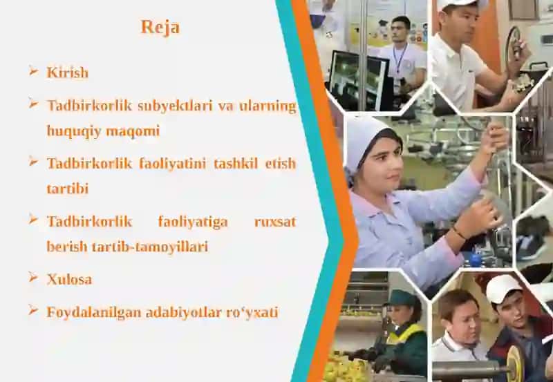 Tadbirkorlik faoliyati tashkilotish tartib-tamoillari 2
