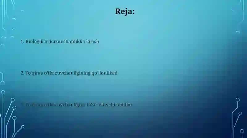 Biologik toʻqimalarni elektrik oʻtkazuvchanlik 2