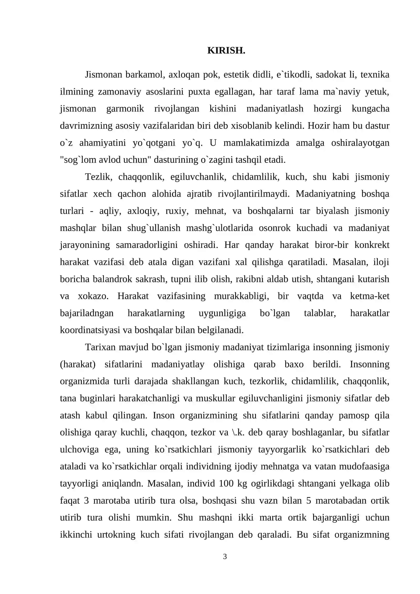 Jismoniy madaniyat nazariyasi kursi 2