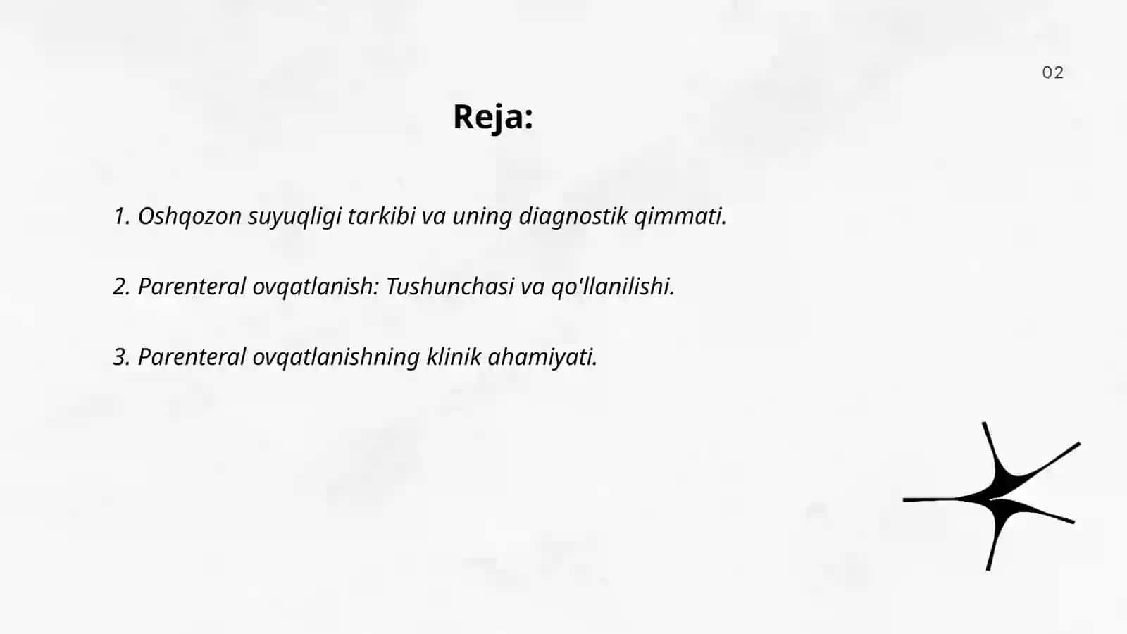 Oshqozon suyuqligi tashxisining parenteral ovqatlanish va uning klinik ahamiyati 2