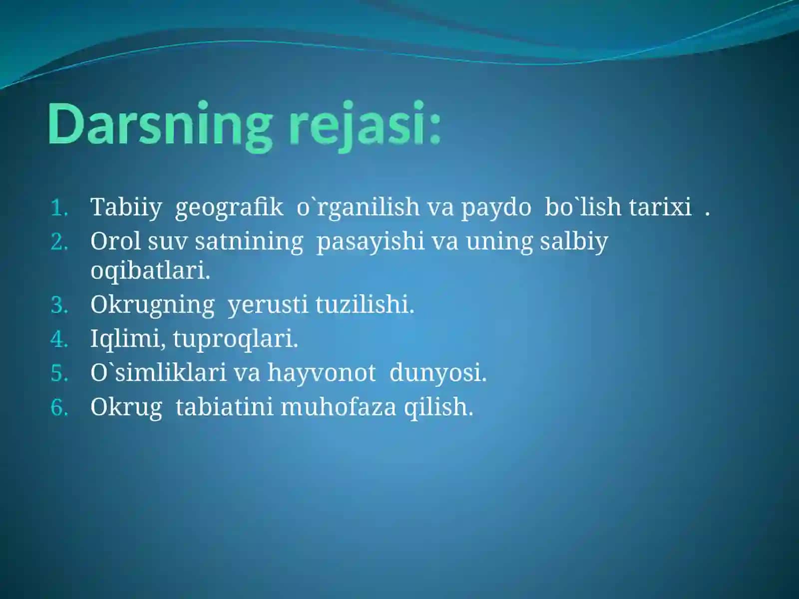 Orol tabiiy geografik okruglari 2