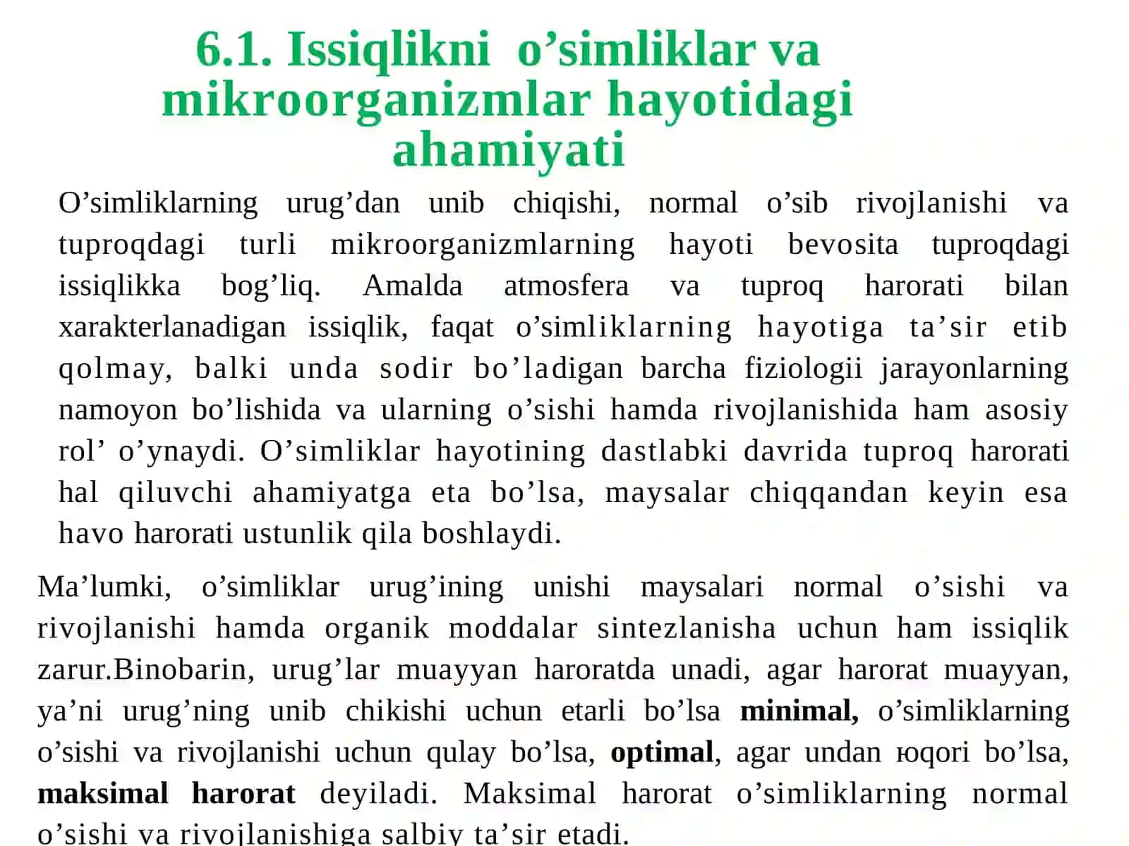 Оrgаnik dеhqоnchilikdа issiq rеjimini bоshqаrish 2