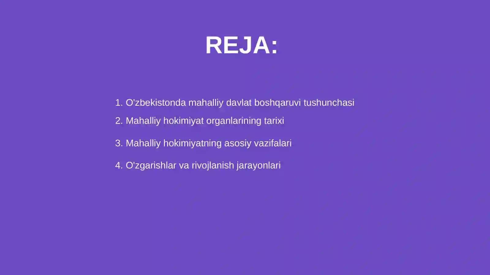 O'zbekistonda mahalliy davlat boshqaruv organlari va ulardagi o'zgarishlar 2