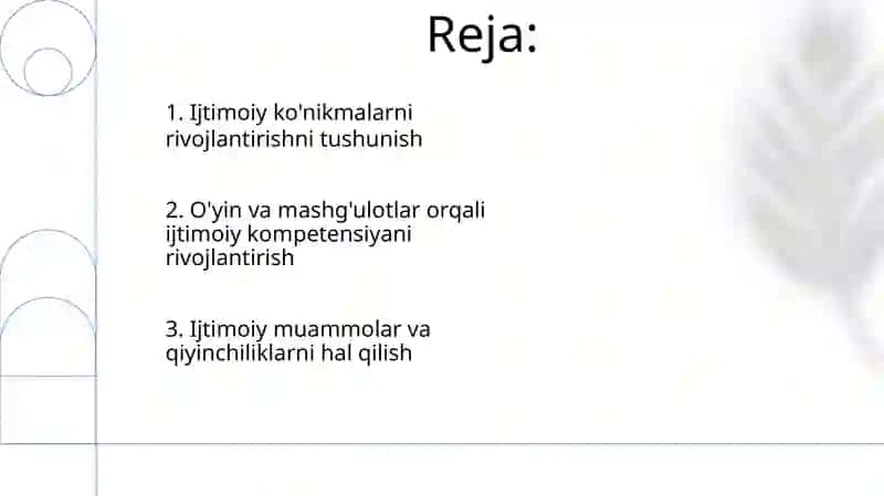 Ijtimoiy kompetentligini rivojlantirish 2