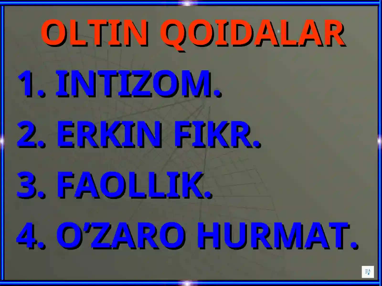 OLTIN QOIDALAR 2