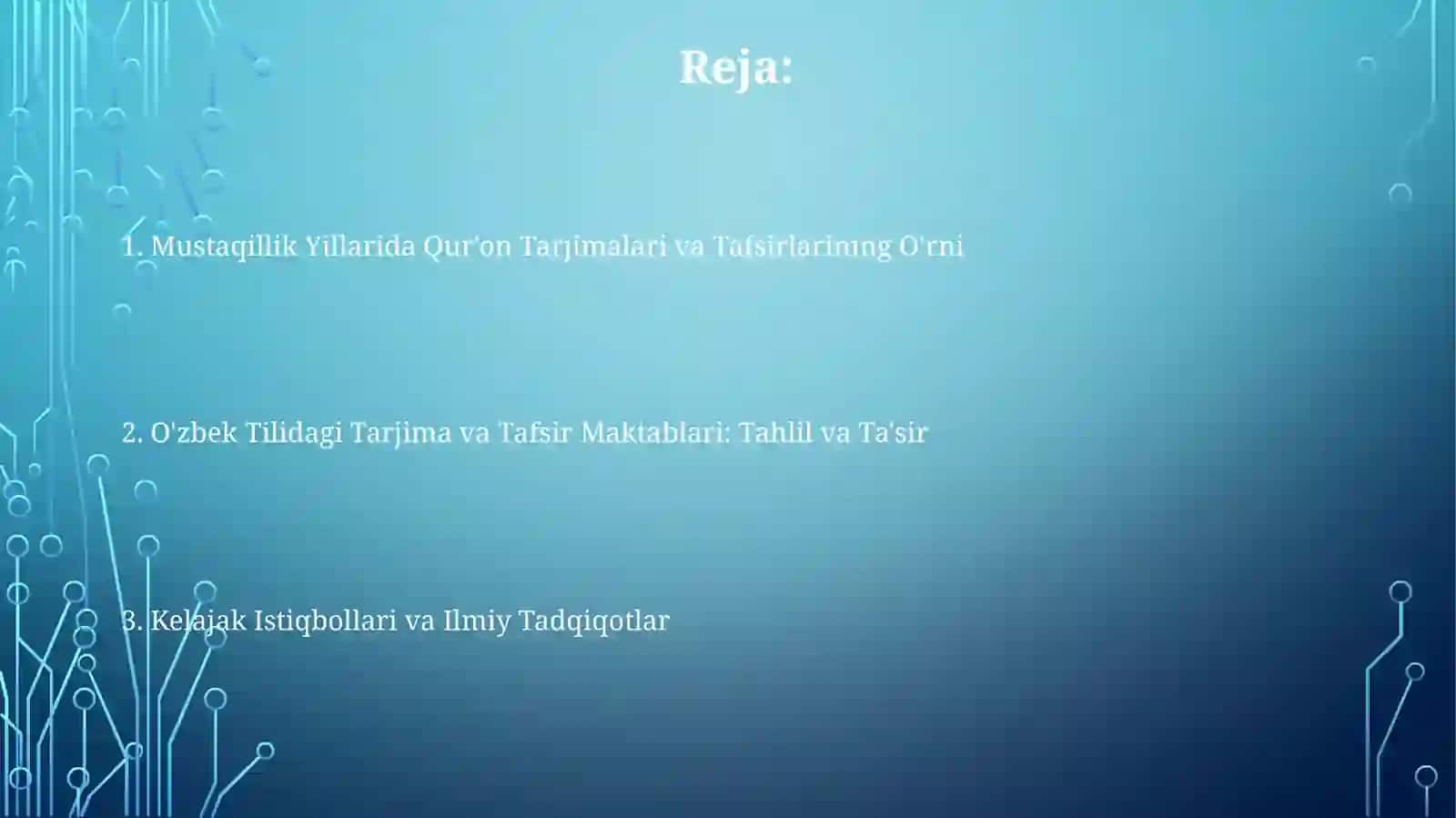 Mustaqillik yillarida Qur'onning o'zbek tiliga tarjima qilinishi va tafsirlari 2