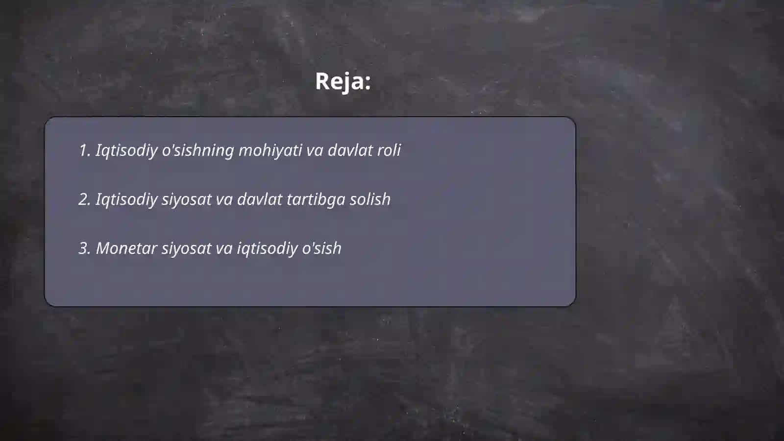 Iqtisodiy o‘sishni davlat tomonidan tartibga solish 2