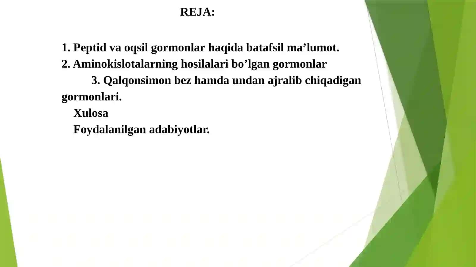 Kaltsitonin, Biokimyo va molekulyar biologiyadan tayyorlagan taqdimot 2