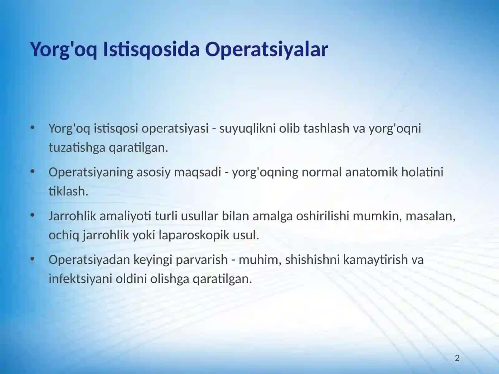 Yorg'oq Istisqosida Operatsiyalar 2