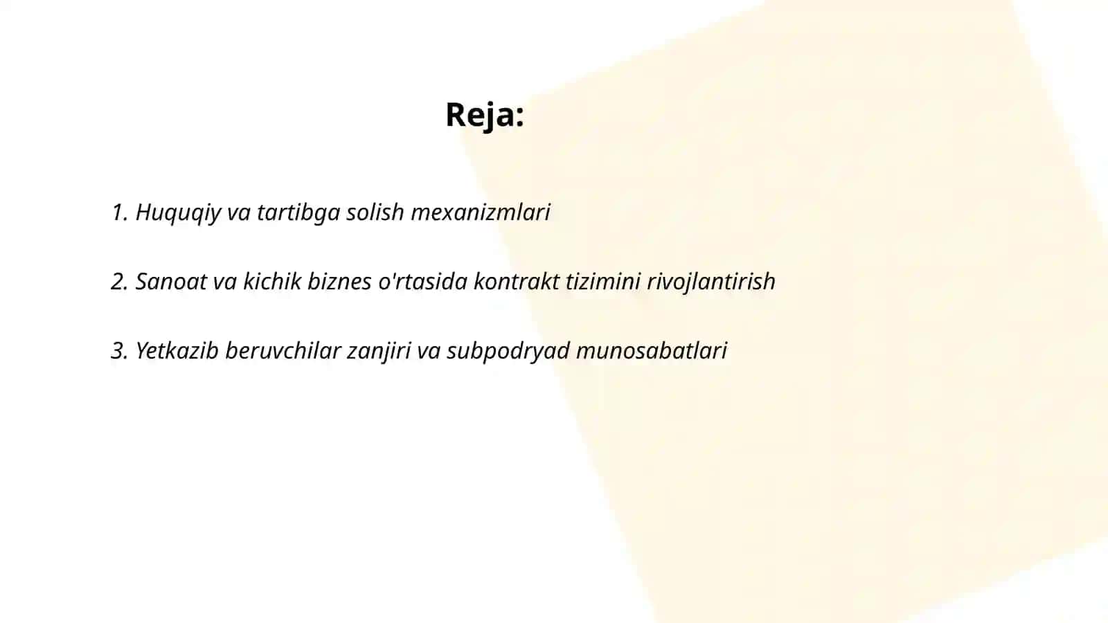 Sanoat korxonalarida kichik biznes bilan looperatsiya aloqalarini rivojlantirishning asosiy yo' nalishlari 2