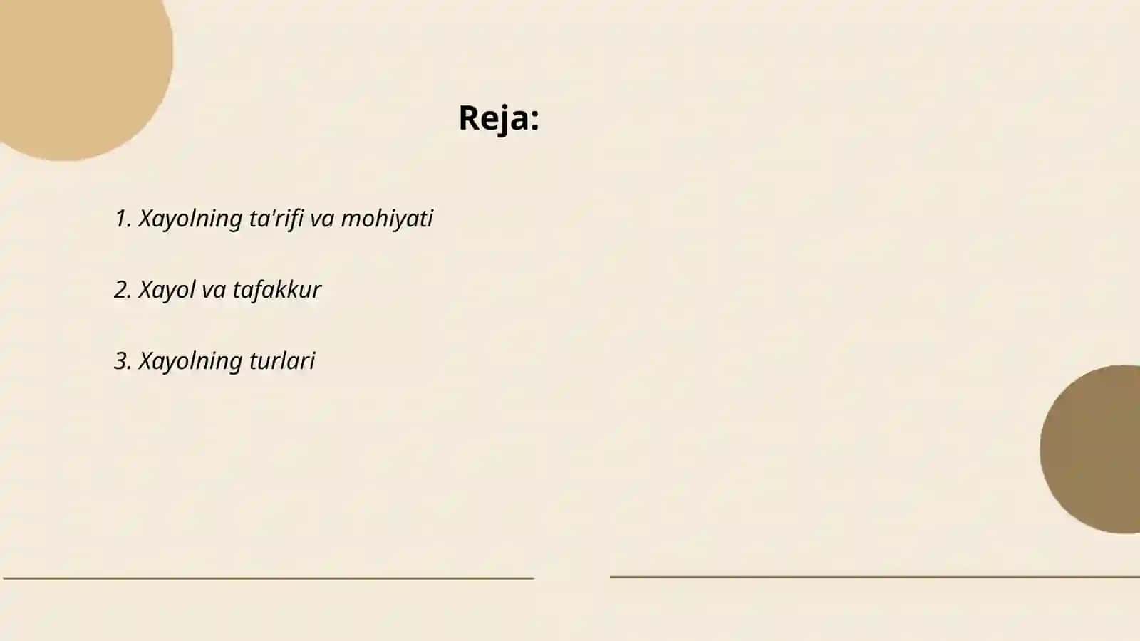 Xayol hagida tushuncha 2