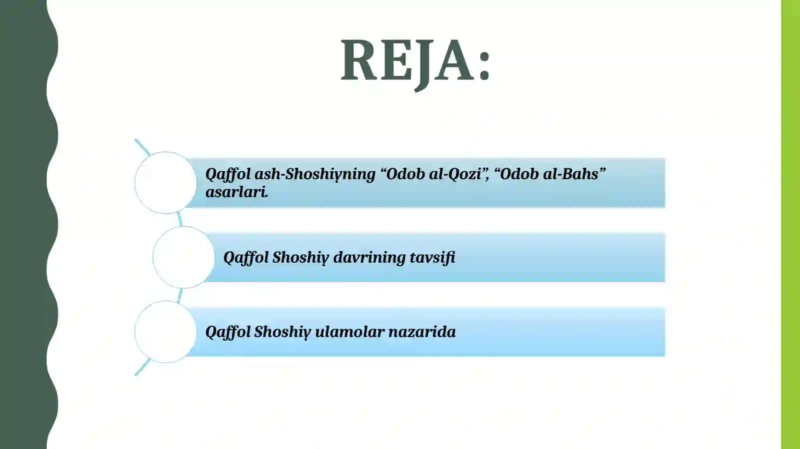 Qaffol Shoshiy - hayoti va faoliyati 2