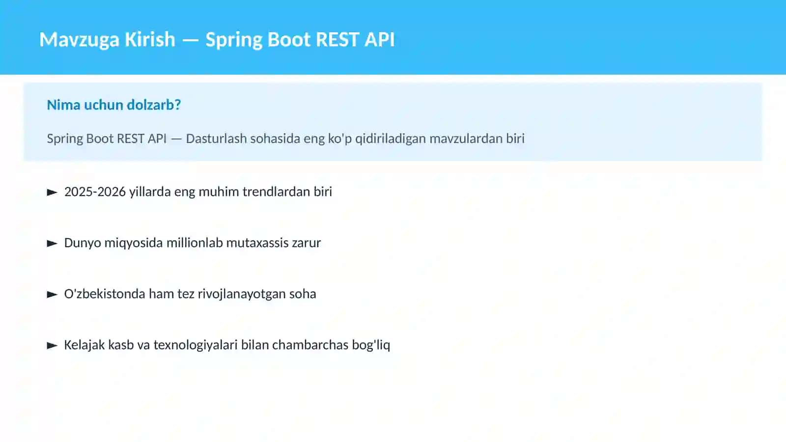 Spring Boot REST API 2