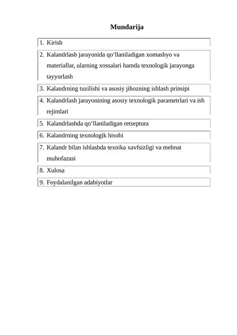 Tekstil karkasli transportyor lenta ishlab chiqarishda kalandrlar konstruktsiyasi va xarakteristikasi 2