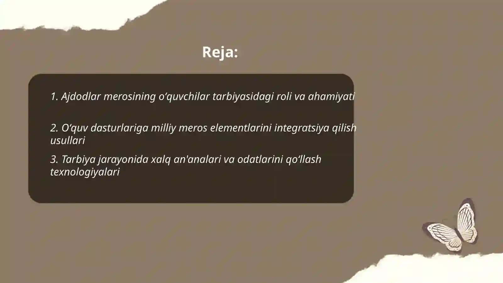 Ajdodlar merosidan foydalanish 2