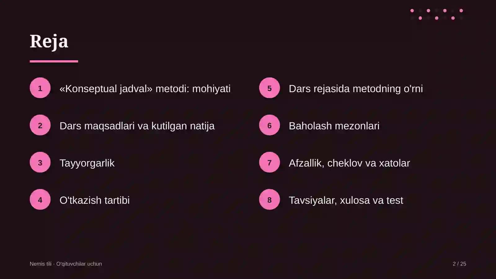 nemis tili darslarida konseptual jadval metodidan foydalanish 1074 2