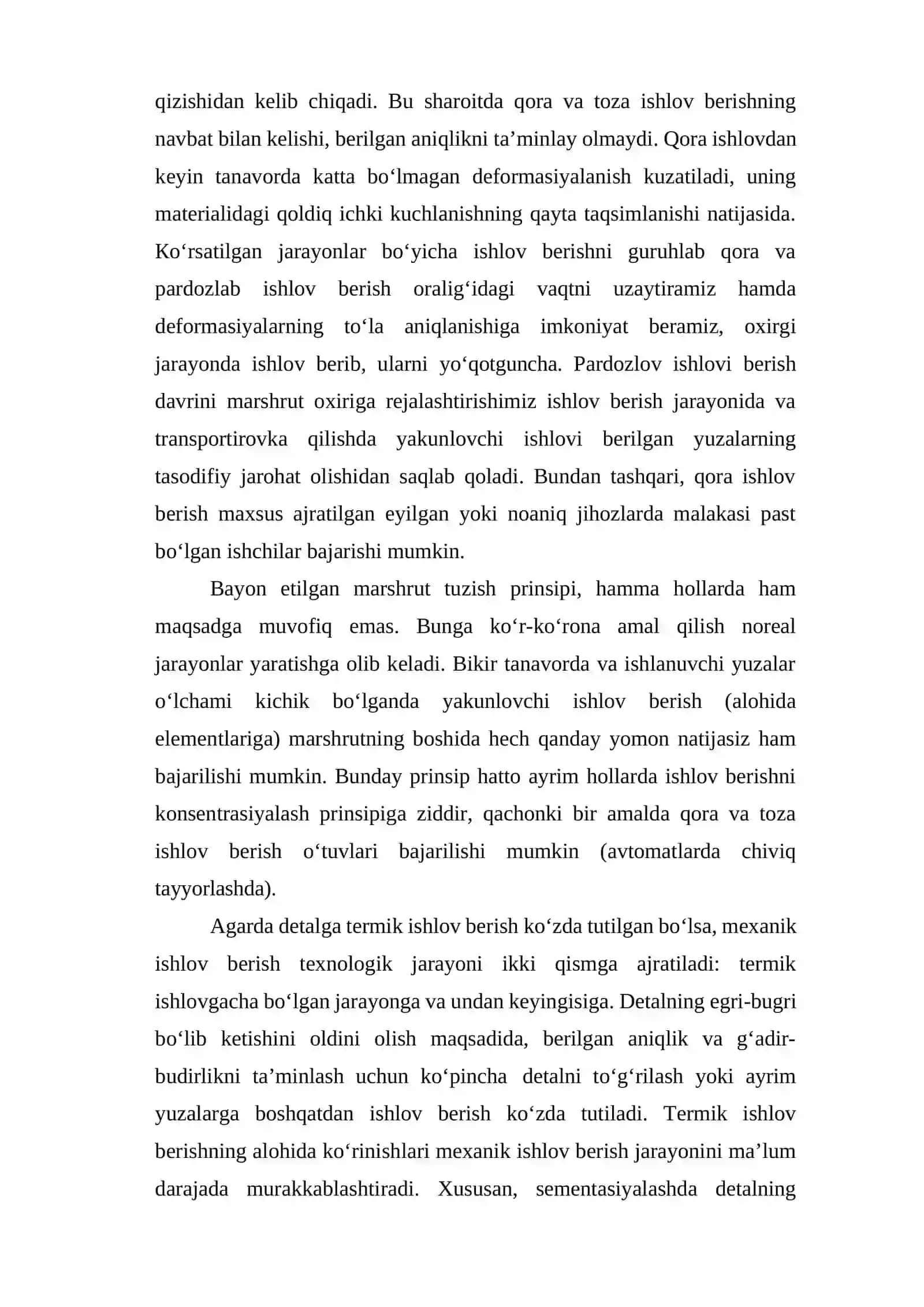 Mashinasozlikda Detallarga Mexanik Ishlov Berish Marshrutini Tuzish 2
