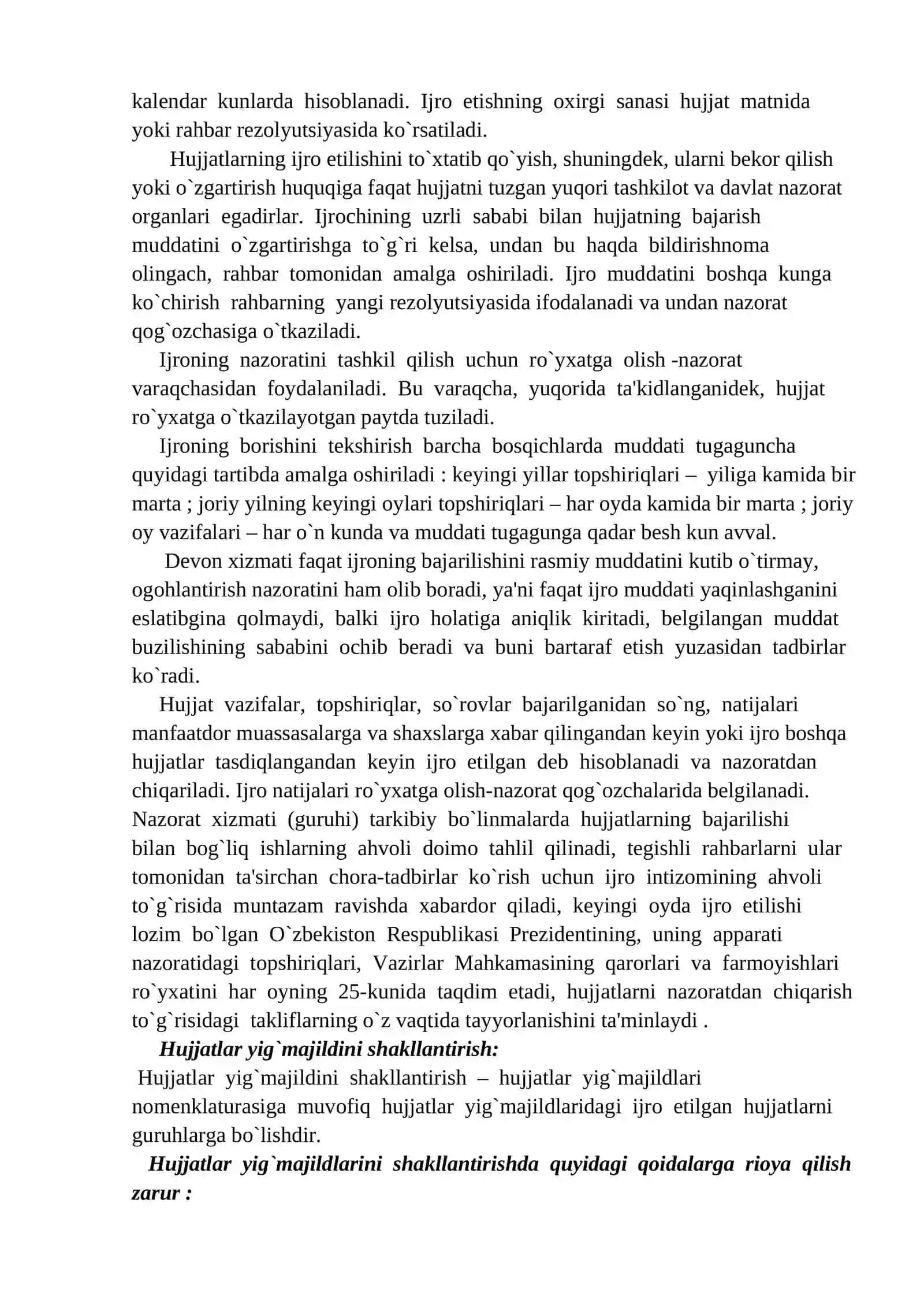 Ijro intizomini mustahkamlash 2