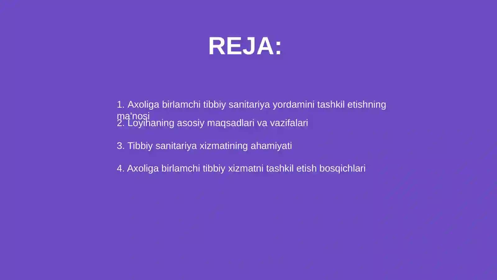 Axoliga birlamchi tibbiy sanitariya yordamini tashkil etish 2
