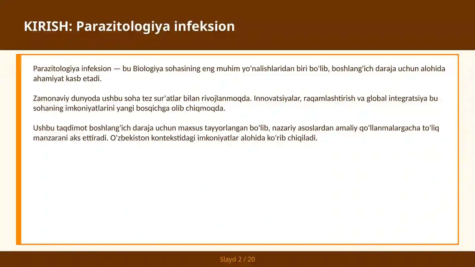 PARAZITOLOGIYA INFEKSION 2