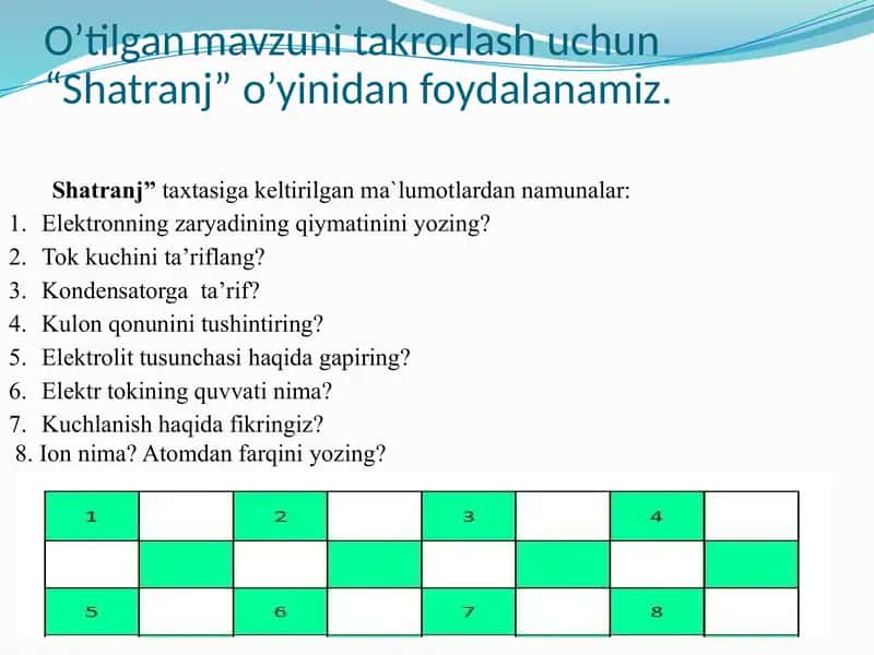 Shatranj o'yini 2
