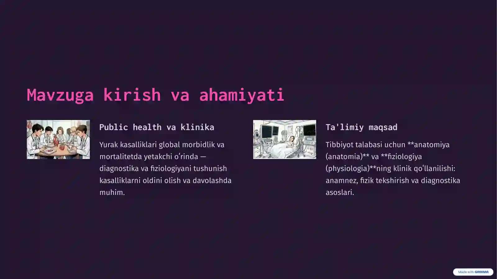 Yurak anatomiyasi va fiziologiyasi 2
