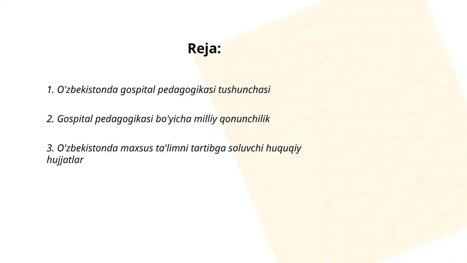 O'zbekistonda gospital pedagogikaning me‘yoriy-huquqiy bazasini tahlil qilish 2