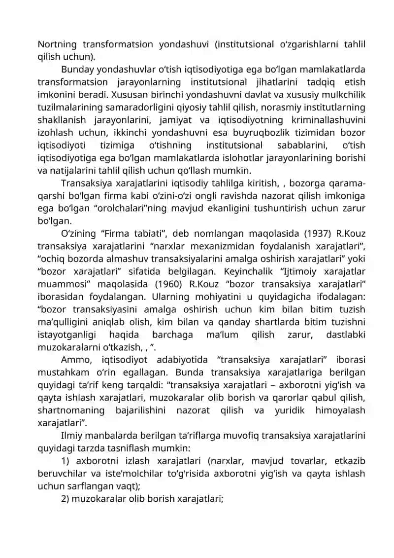 Transaksiya va transformatsiya xarajatlari 2