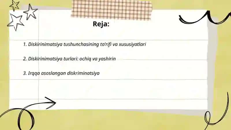 Diskirinimatsiya tushunchasi 2