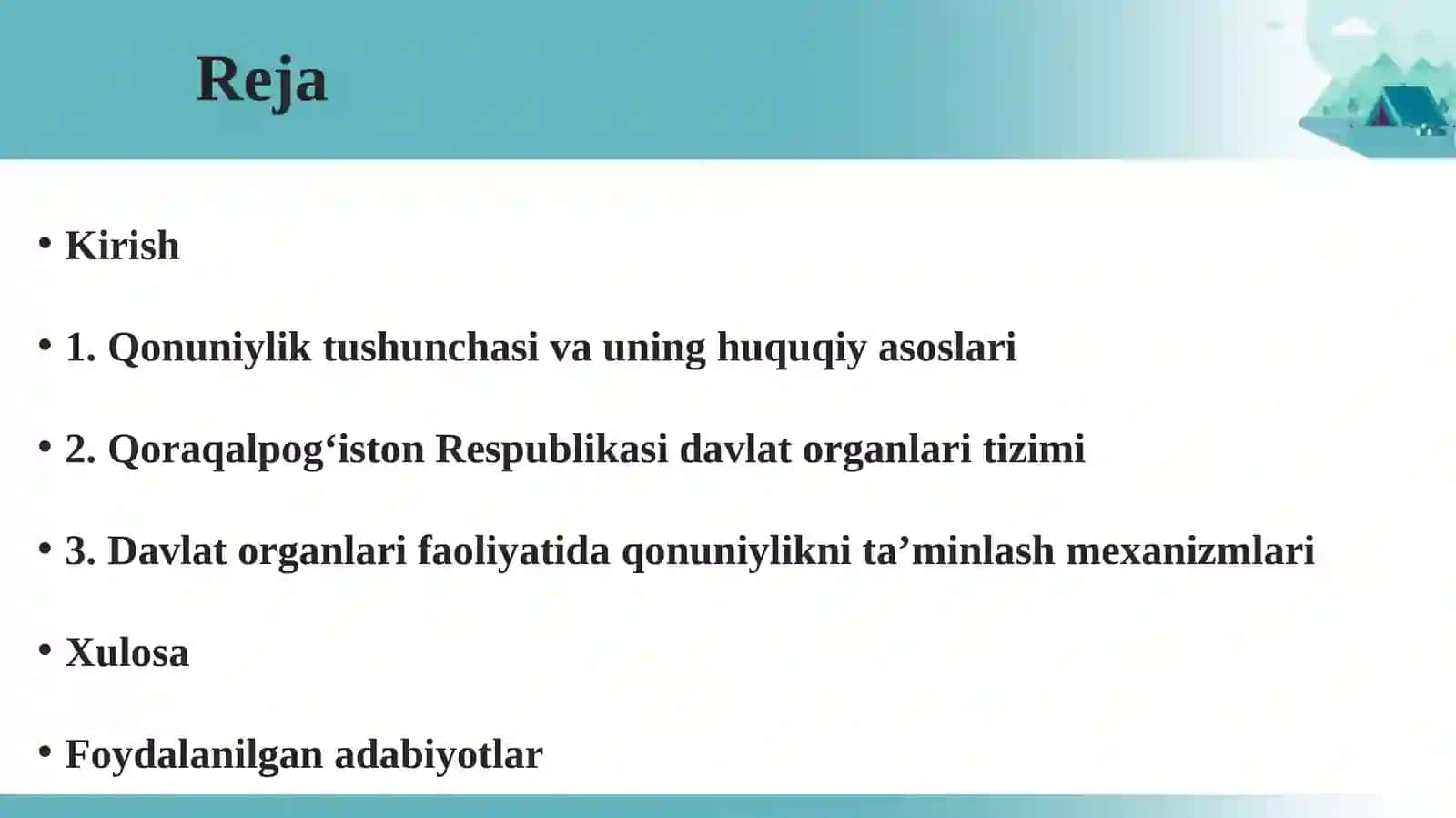 QORAQALPOG‘ISTON RESPUBLIKASI DAVLAT ORGANLARI TIZIMIDA QONUNIYLIKNI TA’MINLASH 2