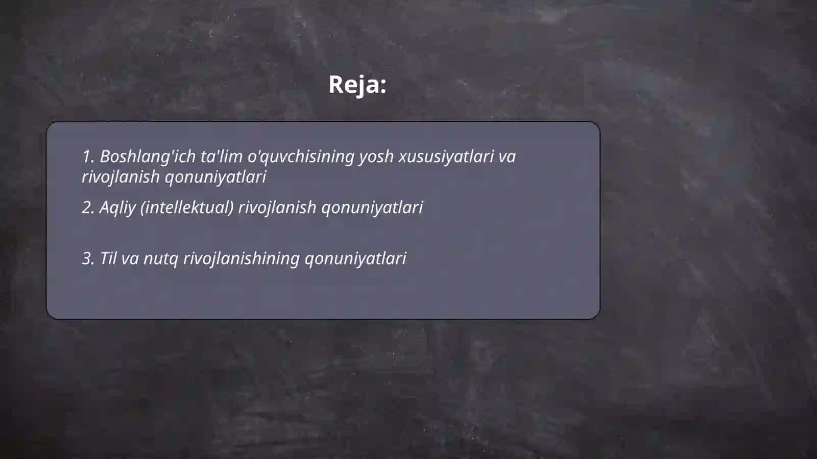 Boshlang'ich ta'lim o'quvchisi rivojlanishining asosiy qonuniyatlari 2